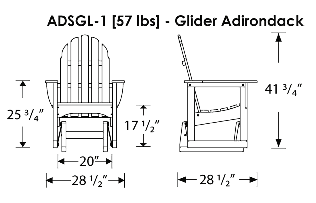 Poly-Wood%C2%AE+Adirondack+Glider+Chair