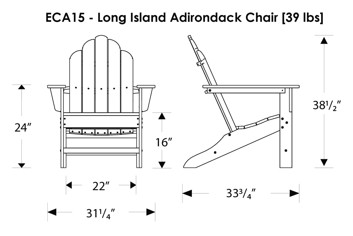 Poly-Wood+Long+Island+Adirondack+Chair