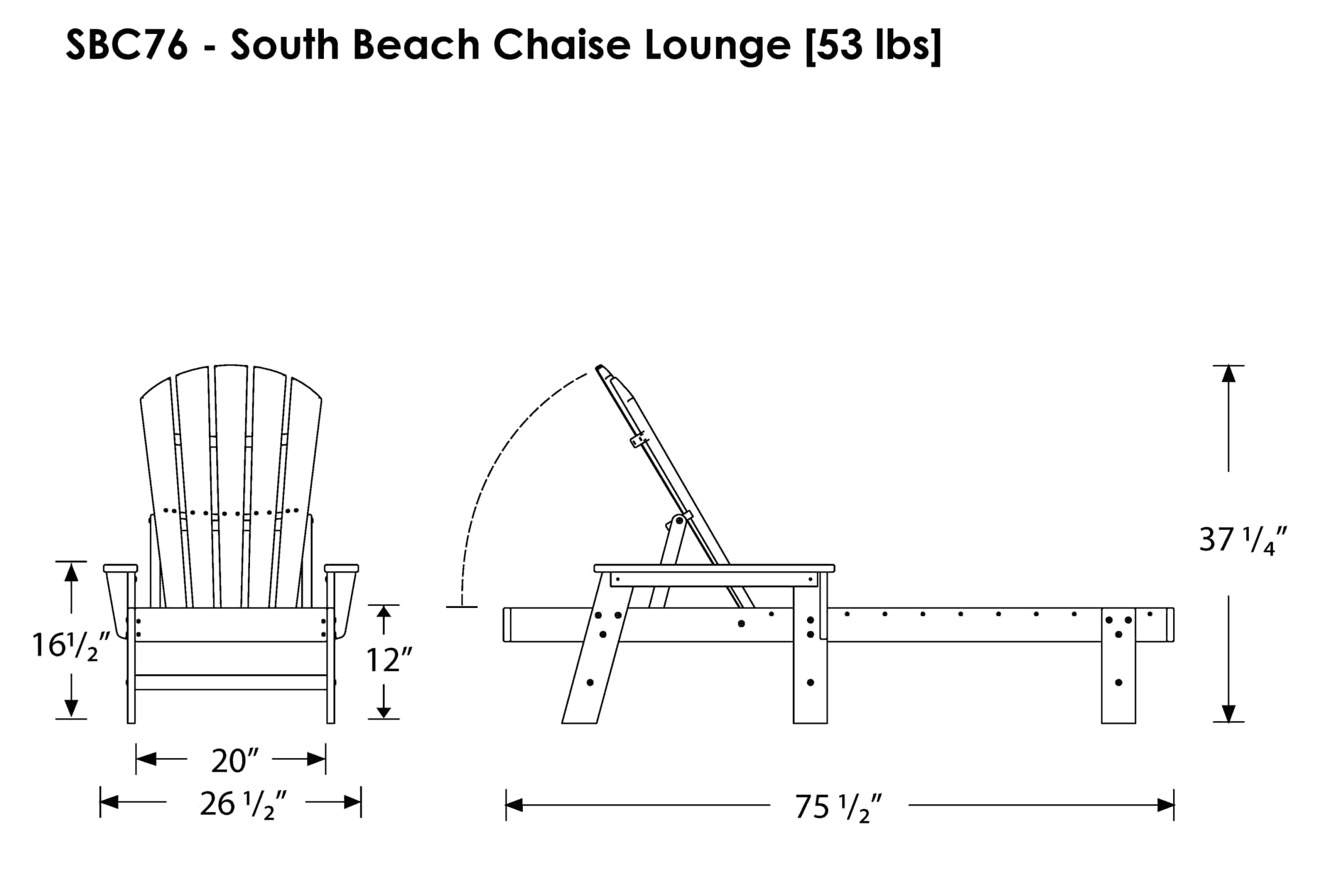 POLYWOOD%C2%AE+South+Beach+Chaise+Lounge