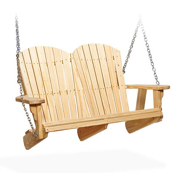 Poly Lumber Wood 4' Fan-Back Porch Swing