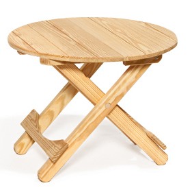 Poly Lumber Wood Round Table (Folding)