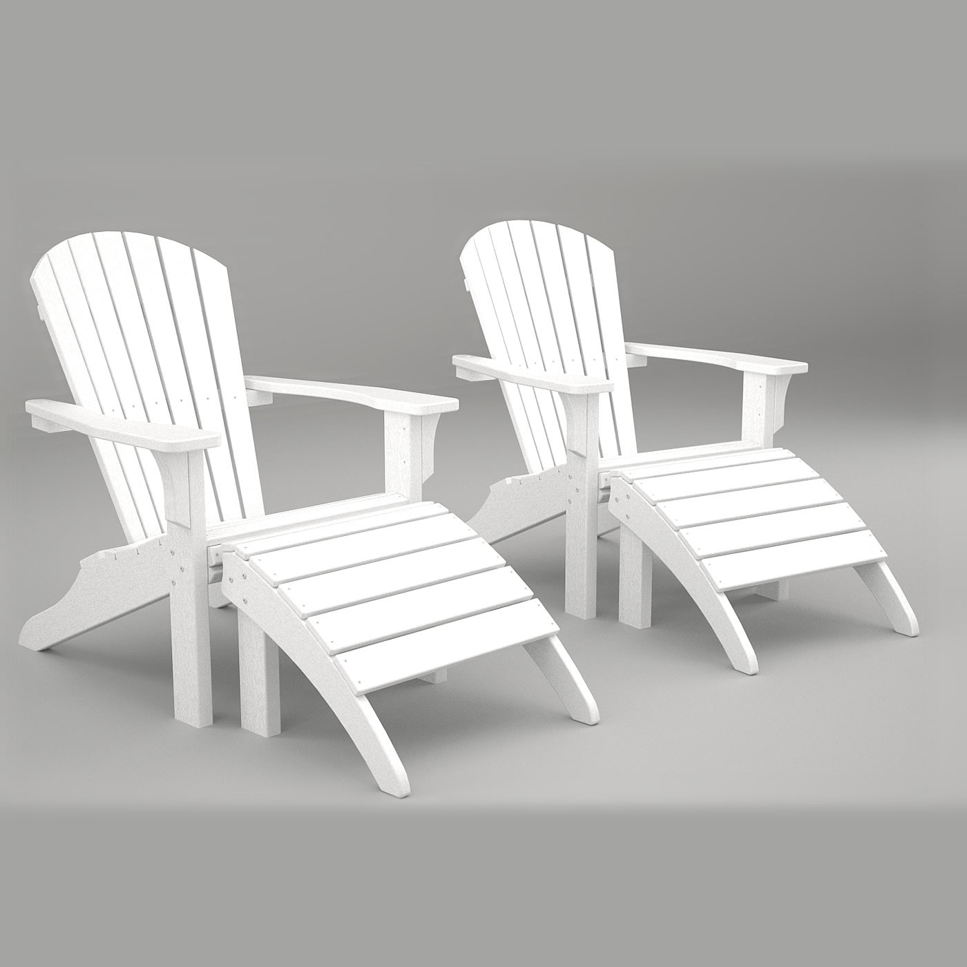 Poly-Wood® Seashell Adirondack Seating Set 