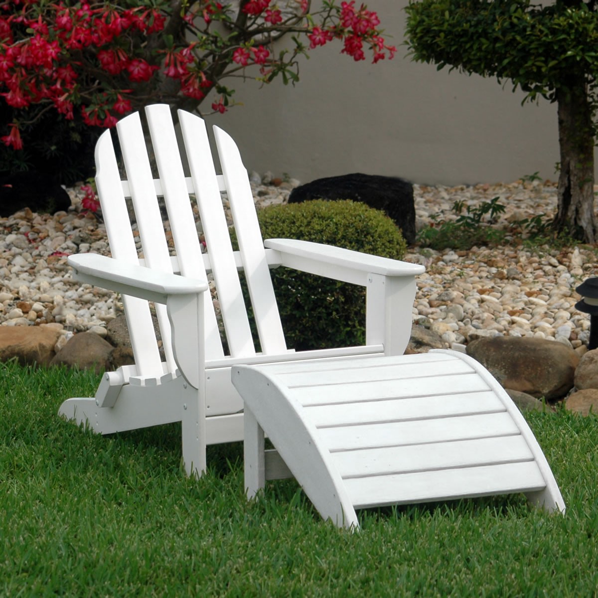 Classic Adirondack Chair and Ottoman