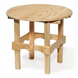 Poly Lumber Wood Round Side Table NEW!