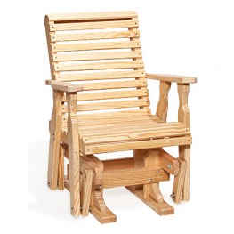Poly Lumber Wood Single Glider (Roll Back)