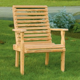 Poly Lumber Wood Roll Back Chair
