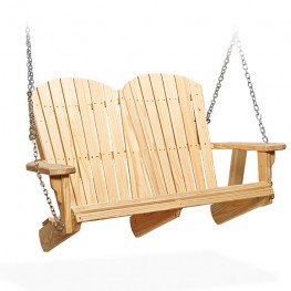 Poly Lumber Wood 4' Fan-Back Porch Swing