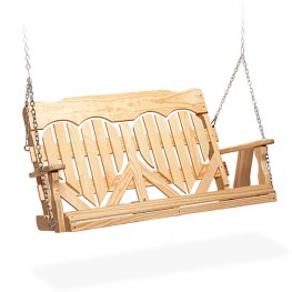 Poly Lumber Wood HB Heart Porch Swing