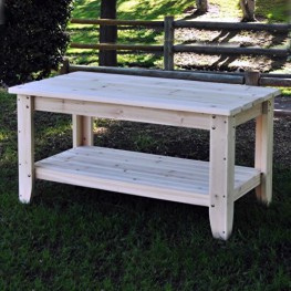 Rectangular Chat Table With Shelf - Natural