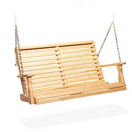 Poly Lumber Wood Roll Back Porch Swing