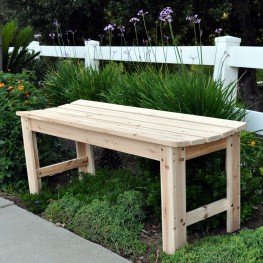 4 Ft. Backless Garden Bench - Natural