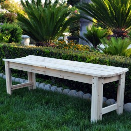 5 Ft. Backless Garden Bench
 - Natural