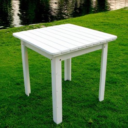 32 in Square Dining Table - White
