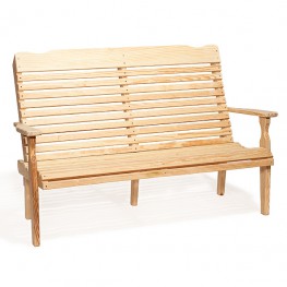 Poly Lumber Wood Curve-Back Bench