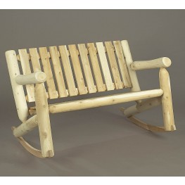 Rustic Natural Cedar 4 ft. Rocker Settee