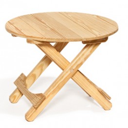Poly Lumber Wood Round Table (Folding)