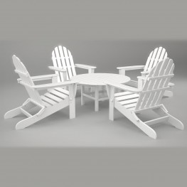 Poly-Wood® Classic Adirondack Conversation Set