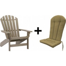 Breezesta™ Coastal Adirondack Chair With PolyCasual Cushion