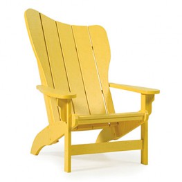 Siesta Recycled Poly Lumber Left Wave Adirondack Chair
