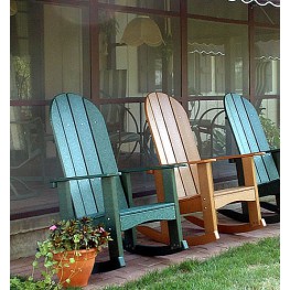 Recycled Plastic Round Back Adirondack Rocker